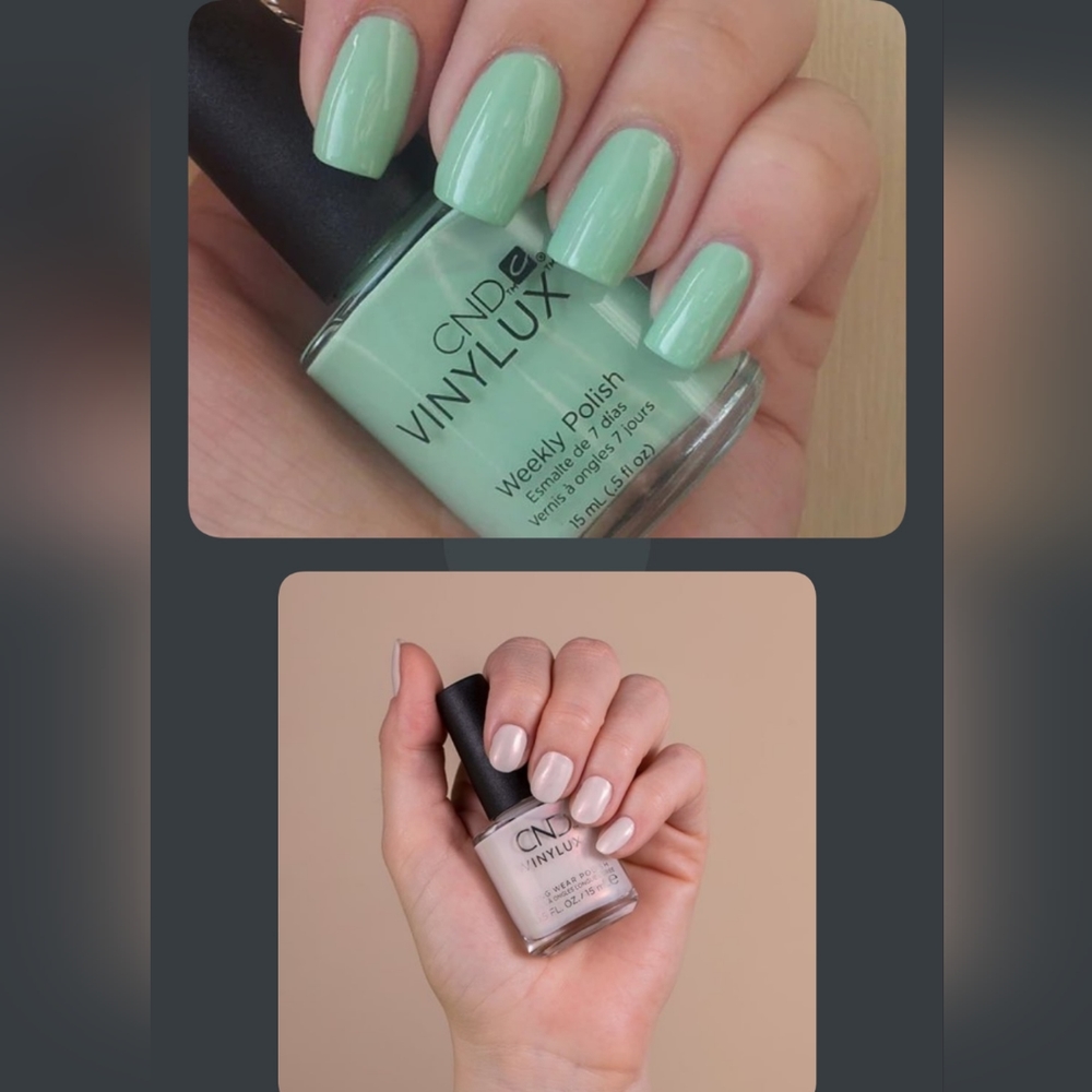CND Vinylux polishes.